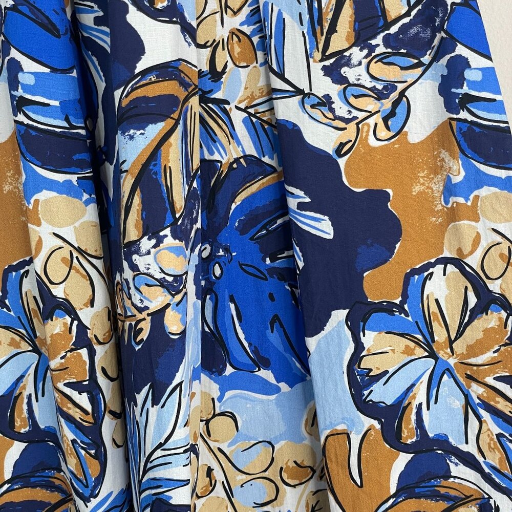 Senso Unico Italian Resortwear Skirt Small Art To Wear Midi HTF Tropical Travel - Picture 8 of 16